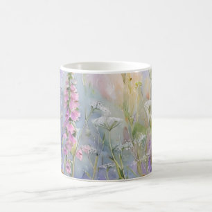 Caneca De Café Jardim de Campo Flor Silvestre Envolvente