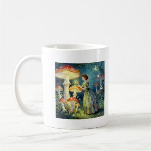 Caneca De Café Jardim de cogumelo gigante brilhante