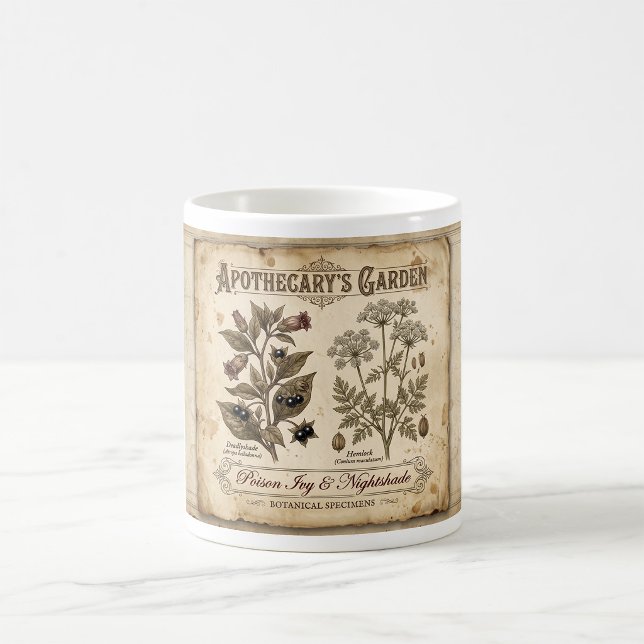 Caneca De Café Jardim de Ervas Poison Nightshade (Criador carregado)