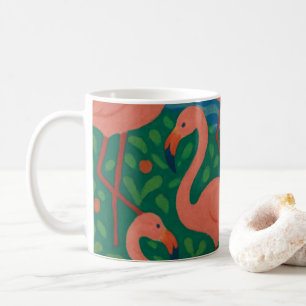 Caneca De Café Jardim de Flamingos