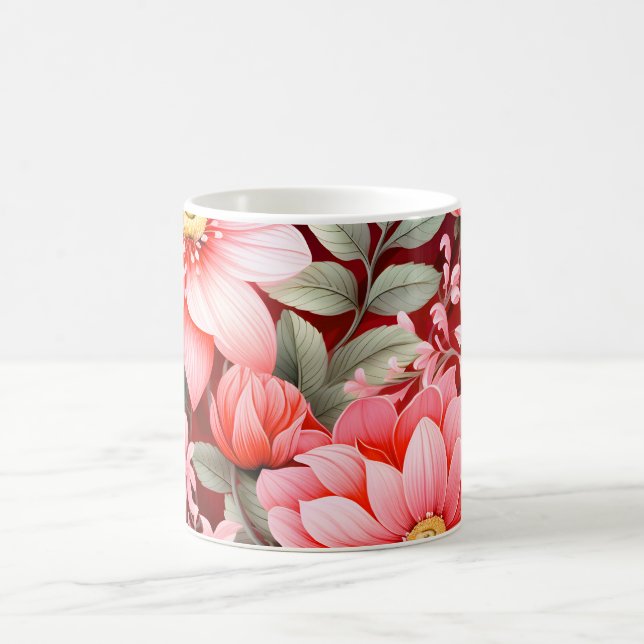 Caneca De Café Jardim de Flores Botânicas Antigas em Flor (Centro)