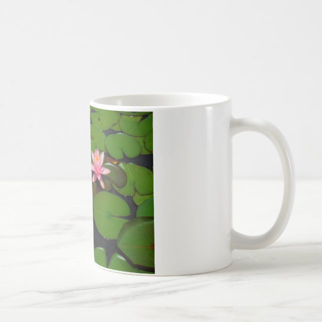Caneca De Café Jardim de flores de lírios, de lágrimas, de lótus  (Direita)