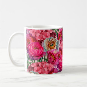 Caneca De Café Jardim de flores românticas