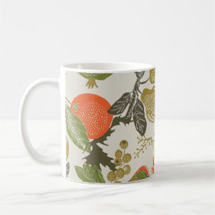 Caneca De Café Jardim de Fruta de aves: Sem costura