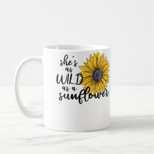 Caneca De Café Jardim de Girassóis Selvagens Jardineiro Jardim