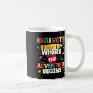 Caneca De Café Jardim de Infância Onde a Aventura Começa De Volta