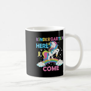 Caneca De Café Jardim de Infância Unicórnio Aqui Vou Eu Escola Ja