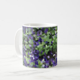 Caneca De Café Jardim de Lavandas Geométrica