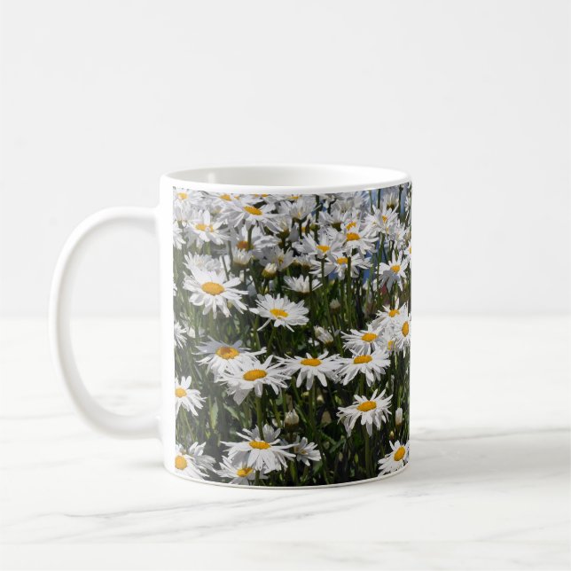 Caneca De Café Jardim de margarida de Verão (Esquerda)