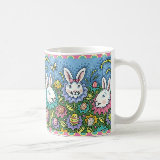 CANECA DE CAFÉ JARDIM DE OVOS ORIENTADORES, FLORES DE COELHO DE B (Direita)
