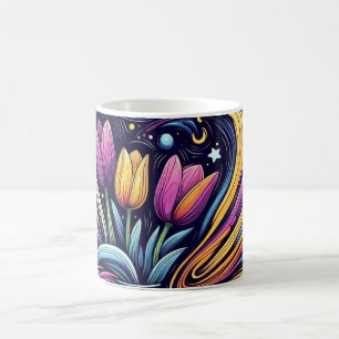 Caneca De Café Jardim de Poeira de Estrelas