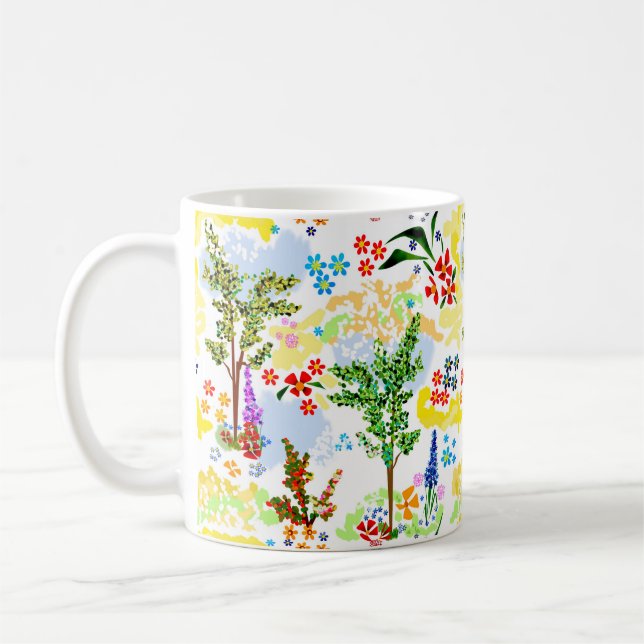 Caneca De Café Jardim de Verão (Esquerda)