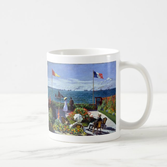 Caneca De Café Jardim em Sainte-Adresse por Claude Monet (Direita)