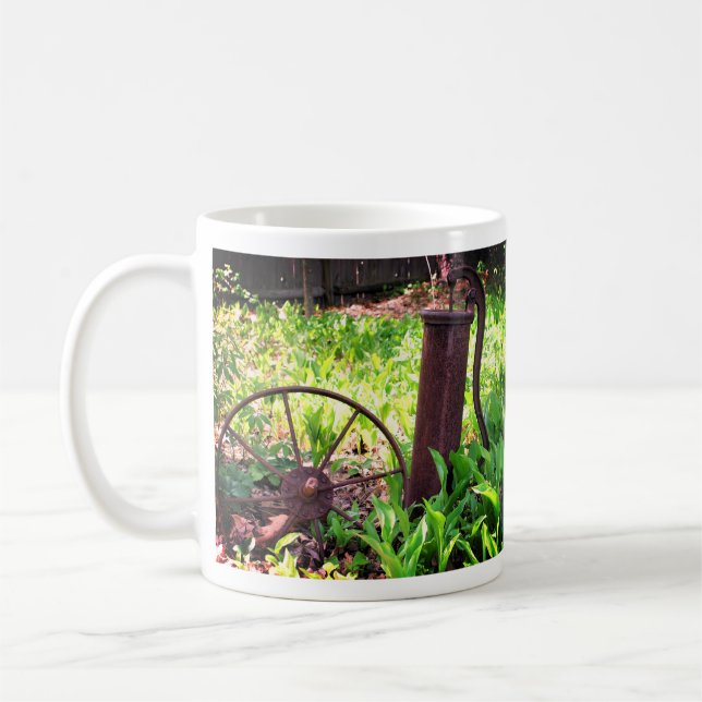 Caneca De Café Jardim Flor Rustado (Esquerda)