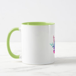 Caneca de Café Jardim Floral Vibrante com Acentos 
