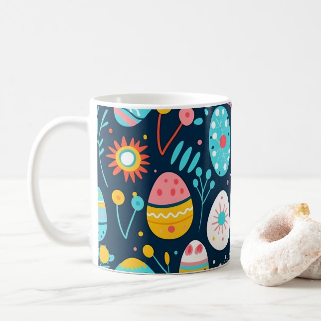 Caneca De Café Jardim Folclórico de Páscoa (Com Donut)