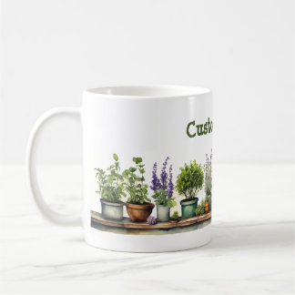 Caneca De Café Jardim Herbário Personalizável