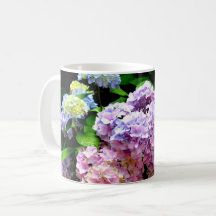 Jardim Hydrangea, rosa, azul, floral roxo