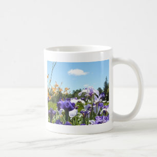 Caneca De Café Jardim roxo da íris