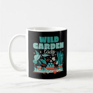 CANECA DE CAFÉ JARDIM SELVAGEM DE LADY CUTE COM PLANTAS