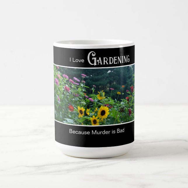 Caneca De Café Jardinagem divertida dizendo cosmos de margaridas  (Centro)