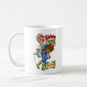Caneca De Café Jardinagem Divertida É Minha Terapia Jardineira Pe
