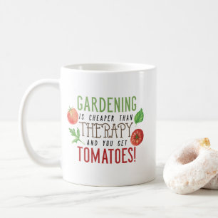 Caneca De Café Jardinagem é melhor que tipografia de terapia