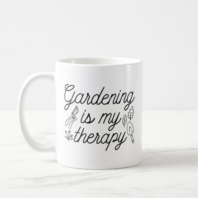 Caneca De Café Jardinagem É Minha Terapia (Esquerda)