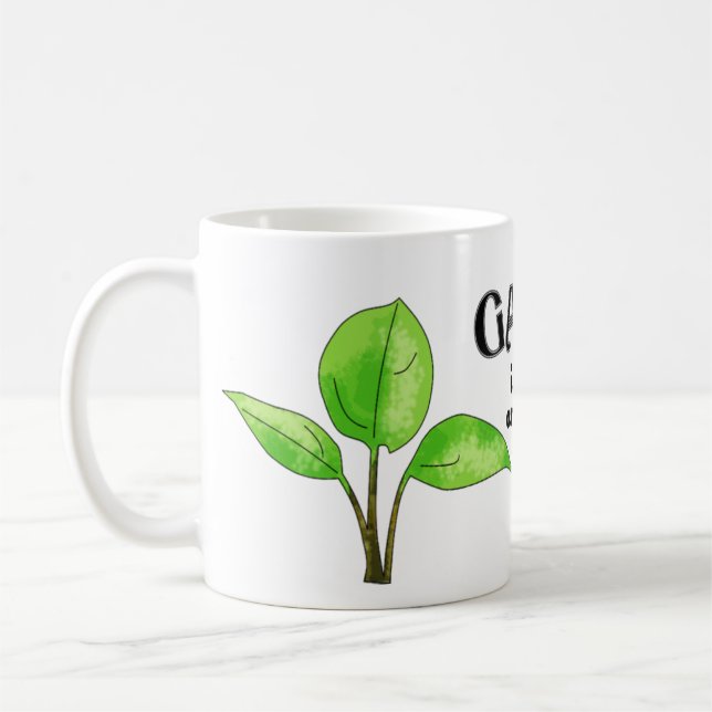 Caneca De Café Jardinar é um exercício no optimismo (Esquerda)