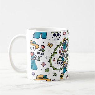 Caneca De Café Jardineiro Esqueleto Jardim de Ossos Arte Divertid