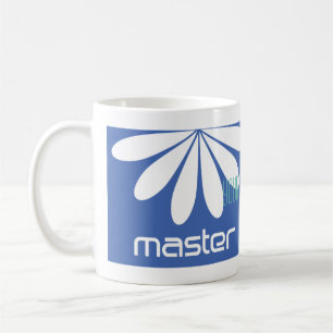 Caneca De Café Jardineiro Mestre Azul Branco Personalizado