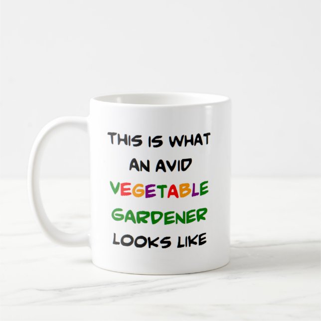 Caneca De Café jardineiro vegetal ávido (Esquerda)