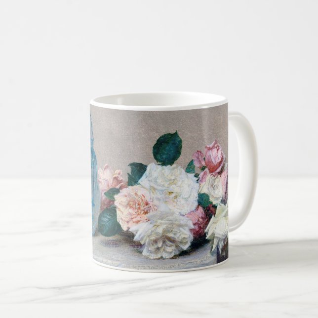 Caneca De Café Jarro de Rosa e Vidro, Henri Fantin-Latour (Frente Esquerda)