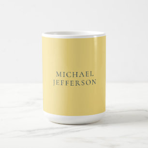 Caneca De Café Jasmine e Cinza Escuro Minimalista Simples Moderno