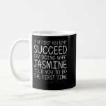 Caneca De Café JASMINE Gift Name Personalizado Birthday Funny Chr<br><div class="desc">JASMINE Gift Name Personalizado Birthday Engraçado Piada de Natal</div>