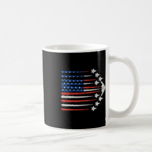 Caneca De Café Jatos de Combate Patrióticos Bandeira dos EUA Verm