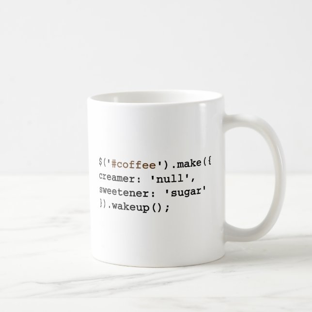 Caneca De Café Javascript escuro e doce (Direita)