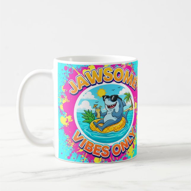 Caneca De Café Jawsome Vibes Apenas Tubarão (Esquerda)