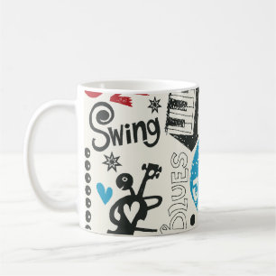 Caneca De Café Jazz Doodle: Mistura Eclética de Música