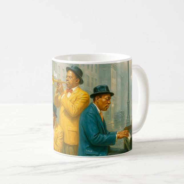 Caneca De Café Jazz Legends Vibe (Frente Esquerda)