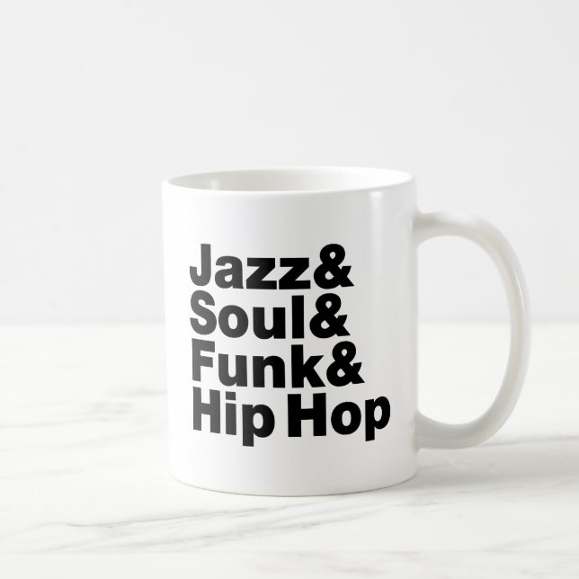 Caneca De Café Jazz & Soul & Funk & Hip Hop (Direita)