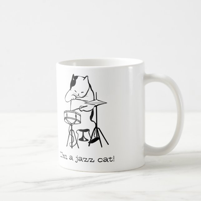 Caneca De Café Jazzy Cat Mug (Direita)