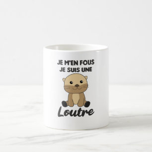 Caneca De Café Je M'en Fous Je Suis Une Loutre - Doce Otter