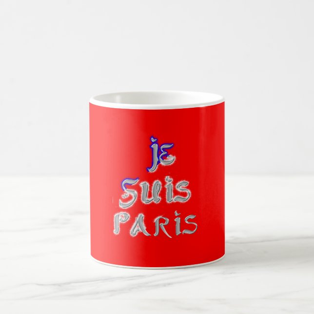 Caneca De Café Je Suis Paris Art Impressão (Centro)