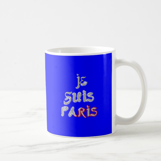 Caneca De Café Je Suis Paris Art Impressão (Direita)