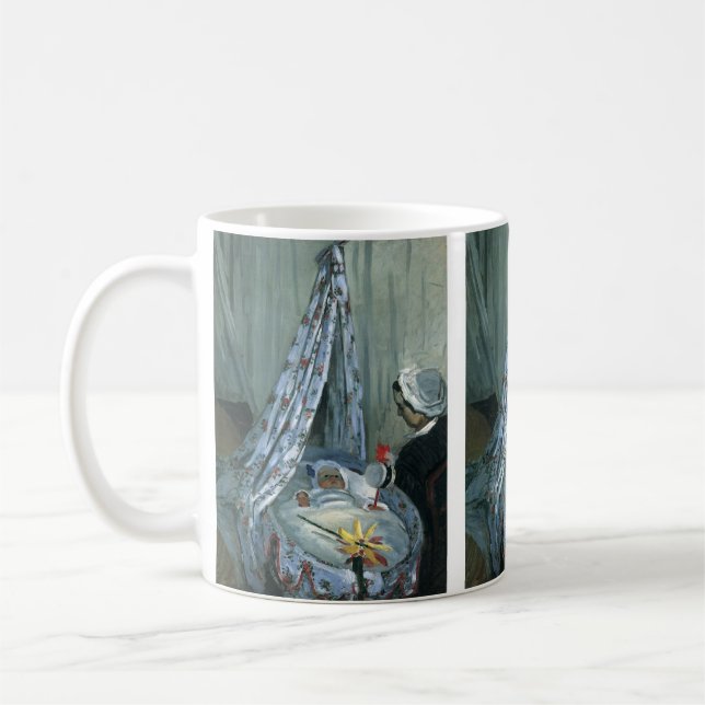 Caneca De Café Jean Monet em seu berço por Claude Monet (Esquerda)