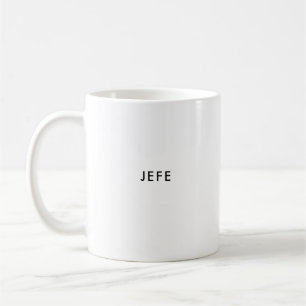 Caneca De Café Jefe   Chefe   Mug de café espanhol personalizado