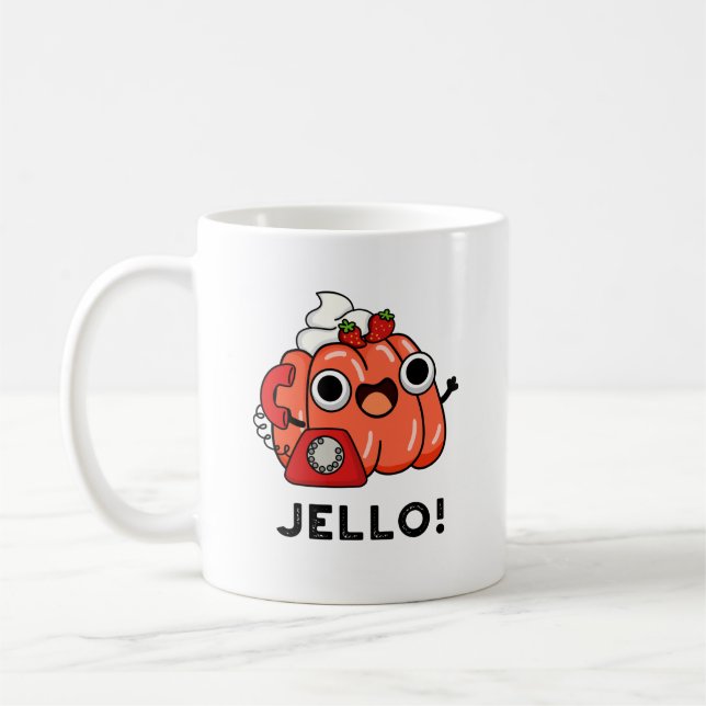 Caneca De Café Jello Funny Jello No Phone Pun (Esquerda)