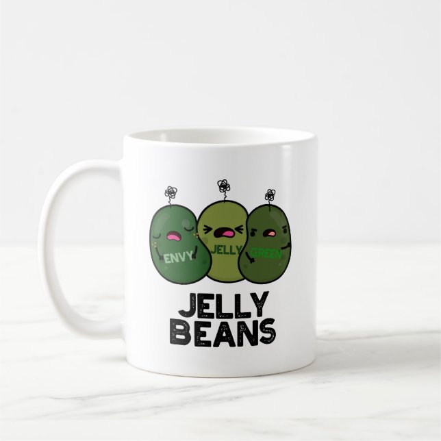 Caneca De Café Jelly Beans Engraçados Candy Candy Pun (Esquerda)