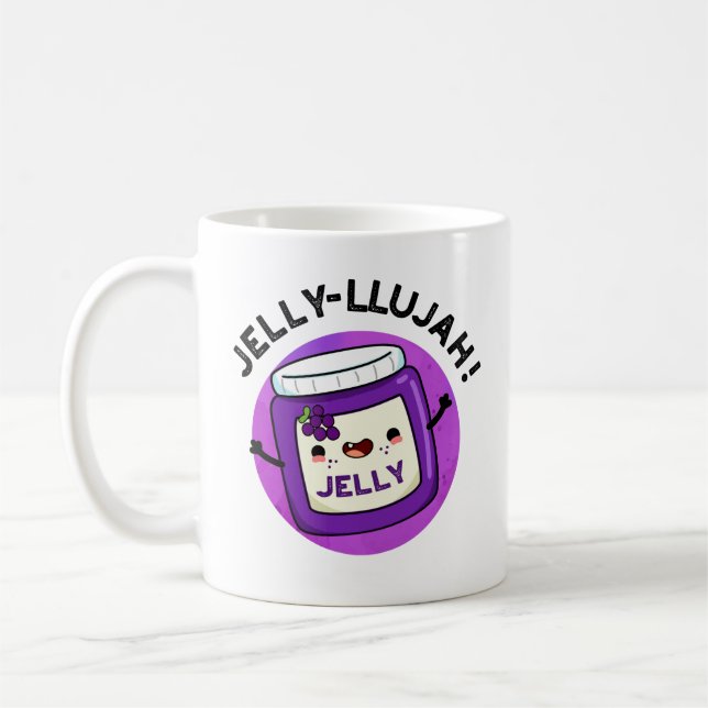 Caneca De Café Jelly-llujah Funny Jelly Pun (Esquerda)